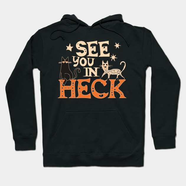 see you in heck retro halloween Hoodie by Space Monkeys NFT